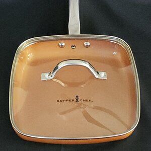 Copper Chef 9.5"  Square Skillet/Frying Pan Non-Stick with Vented Lid